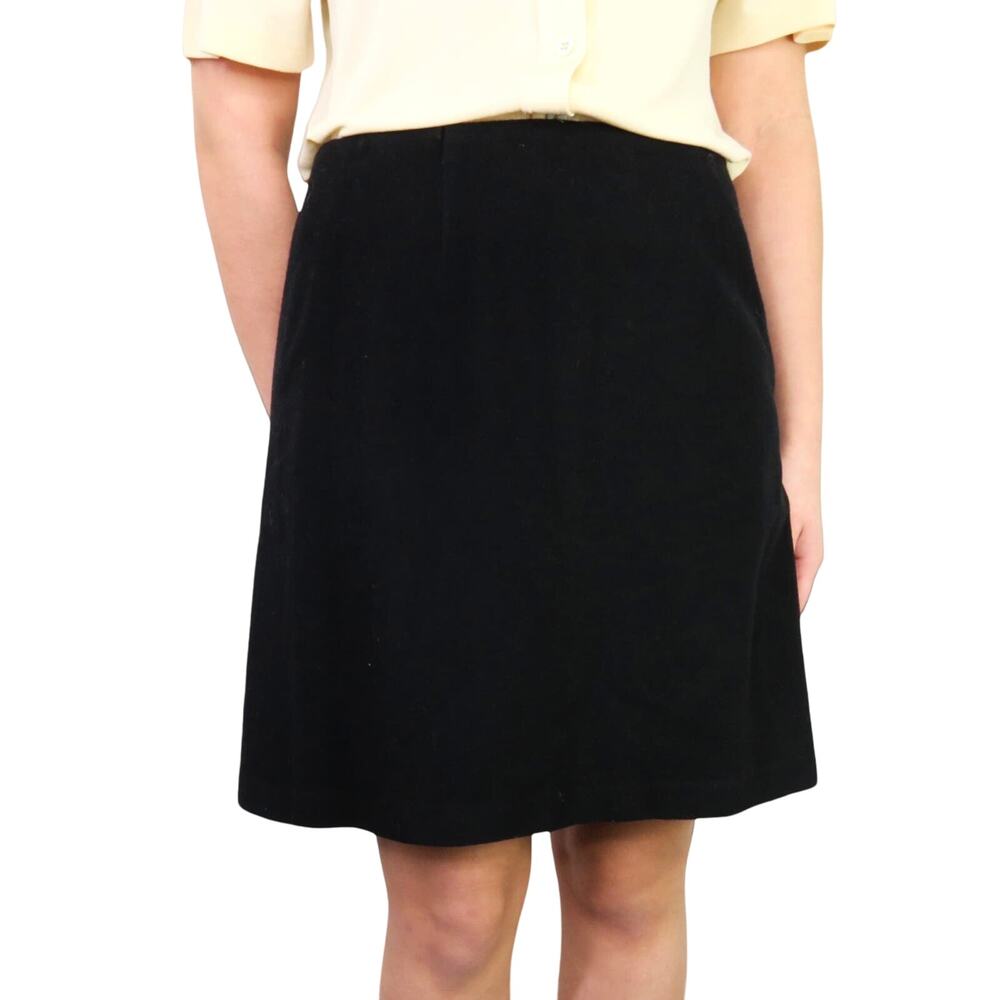Vintage Compagnie International Express Black Mini Skirt A-Line Wool Skirt 6
